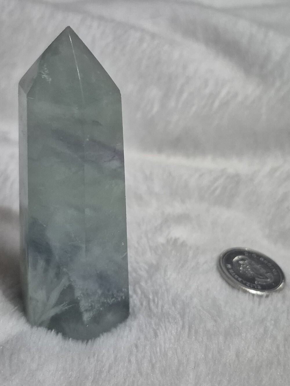 Natural Green Fluorite Crystal Point - Home Accents